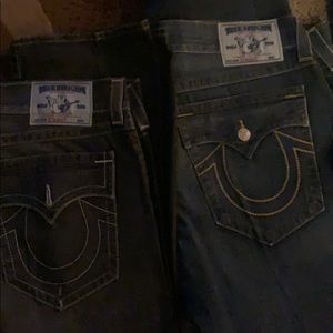 True Religion Jean 36/38 Like New 5 pair
